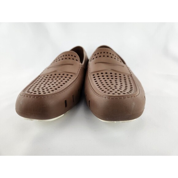 Floafers Mens Size 10 Country Club Driver Moc Water Boat Loafer Brown Shoes - Picture 5 of 8